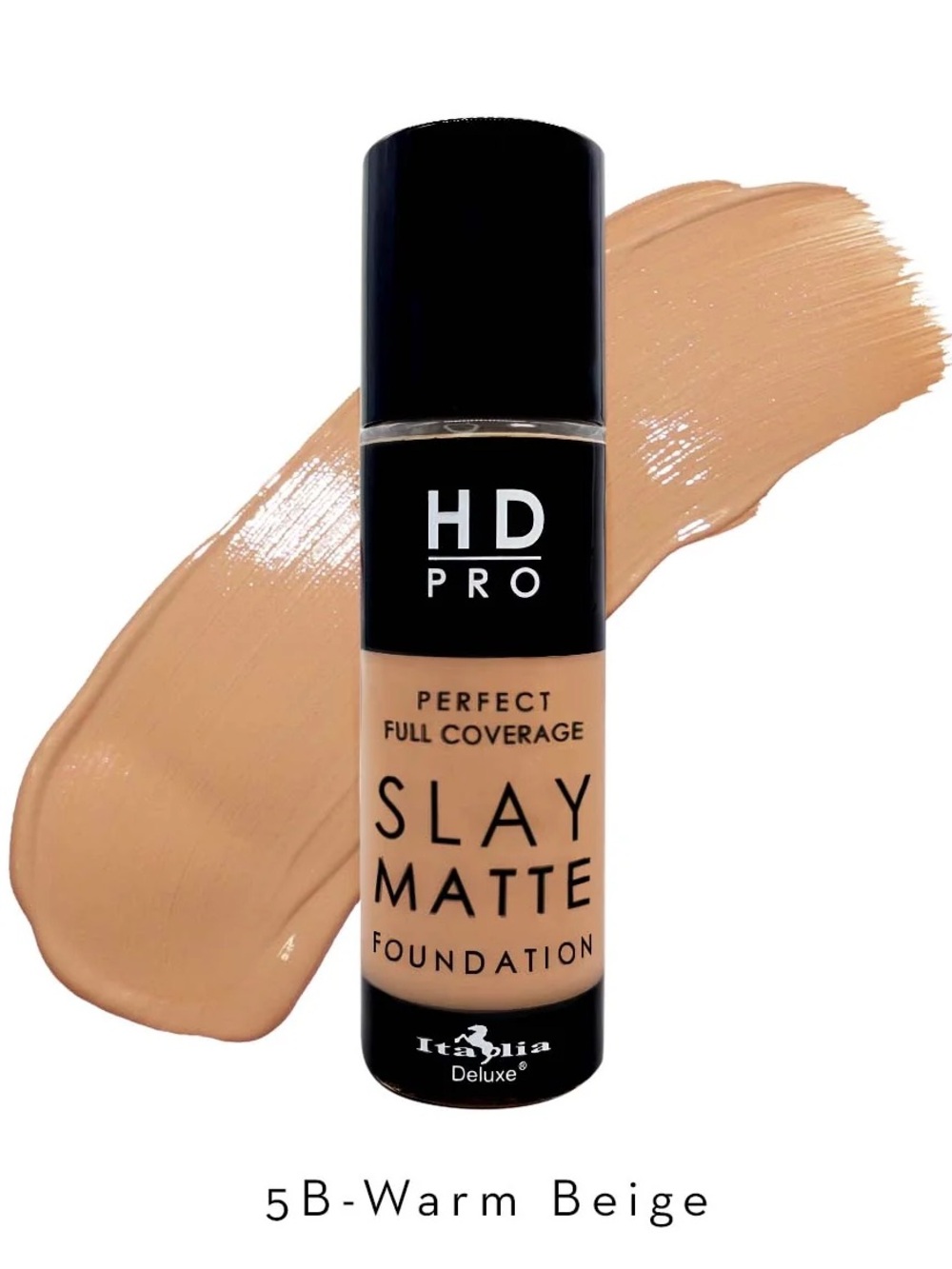 Italia Deluxe HD Pro Slay Matte Liquid Foundation - 5B Warm Beige, NEW